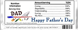 Father's Day Gone Fishing Wrapper --12 Back